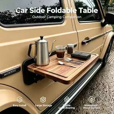 クイックセットアップ 車載用折りたたみ式木製テーブル 丈夫な - Outdoor Furniture Wood のレビューと価格